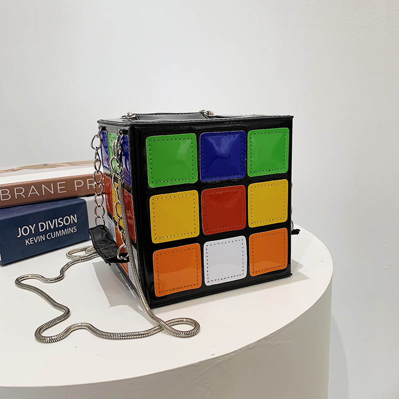 free shipping designer 2025 new fashionable personalized cute Rubik's Cube bag design handbag features niche