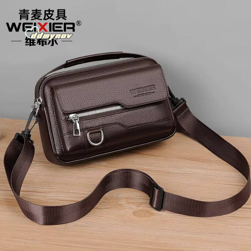 2025 New Men Shoulder Bag PU Leather Waterproof Crossbody Messenger Bags with Flip Cover handbag Sac pour homme ddmynov