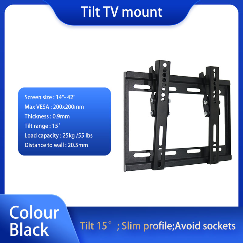 Tilt TV mount Sturdy Wall Mount Bracket for TVs - Adjustable TV Holder Stand 27TL