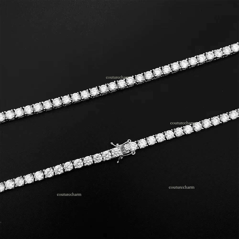4mm Silicon Stone Tennis Chain S Made in China New Science Hiphop Wedding