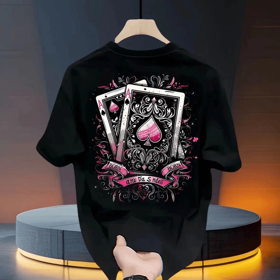 free shipping for man European and American trendy brand short-sleeved ins pure cotton summer new men's printed T-shirt