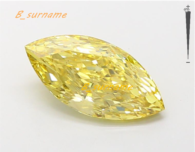 IGI Diamond VVS VS Fancy Lab Created Real Diamond Fancy Yellow Color HPHT CVD Loose Lab Grown Diamond for Jewelry