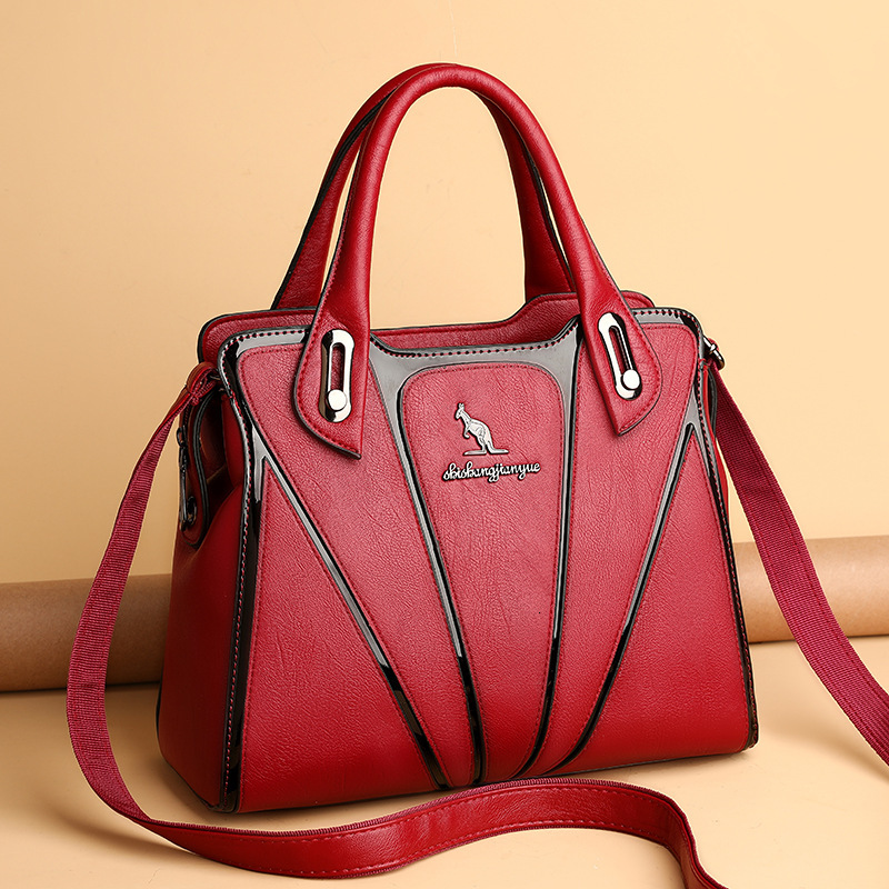 Free Shipping Designer Fashion Kangaroo Women's Bag New Korean High-end PU Women's Shoulder Crossbody Bag Suitable For Middle-aged Mothers