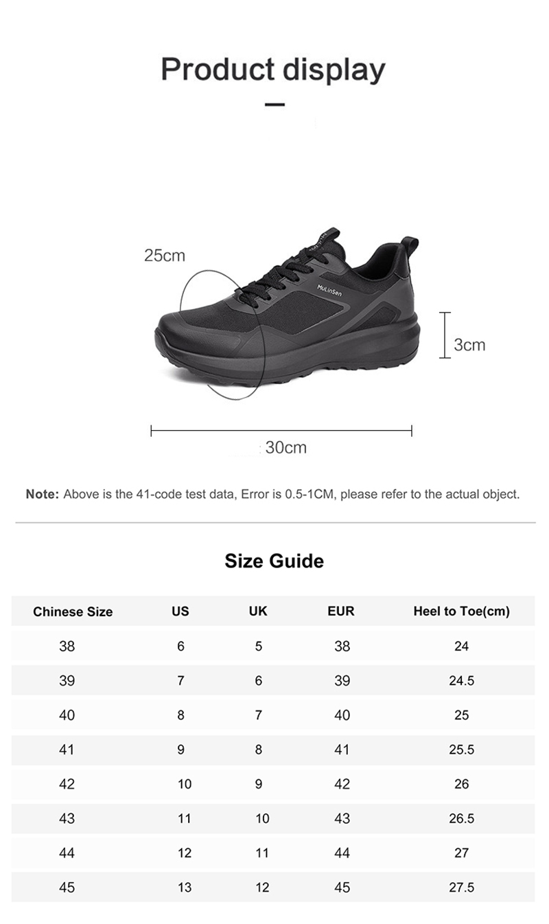 Mulinsen men's shoes spring and summer thin breathable men's mesh sports shoes 2025 new black casual shock-absorbing running shoes