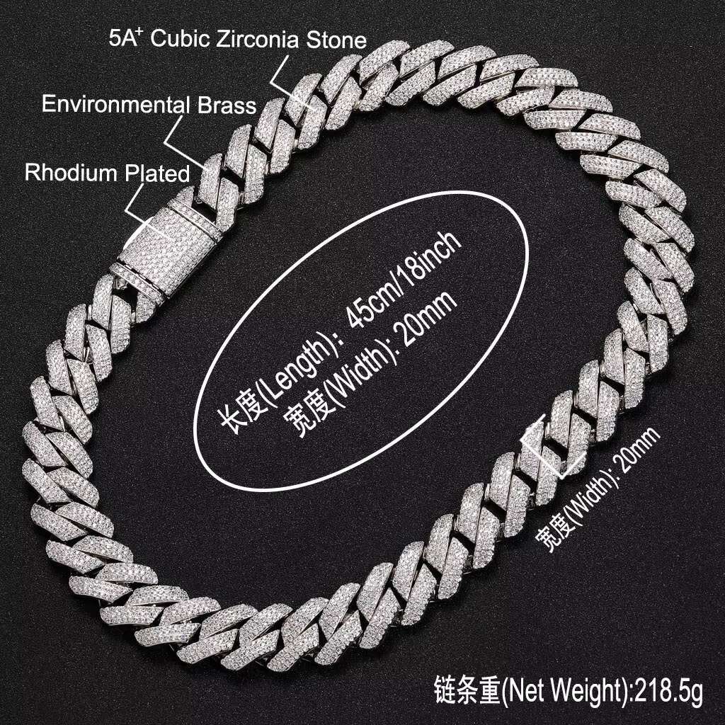 Trending Products 2025 New Arrivals Fashion Gold Iced Out Jewelry Moissanite Hip Hop Cuban Link Chains Necklace Jewelry for Men