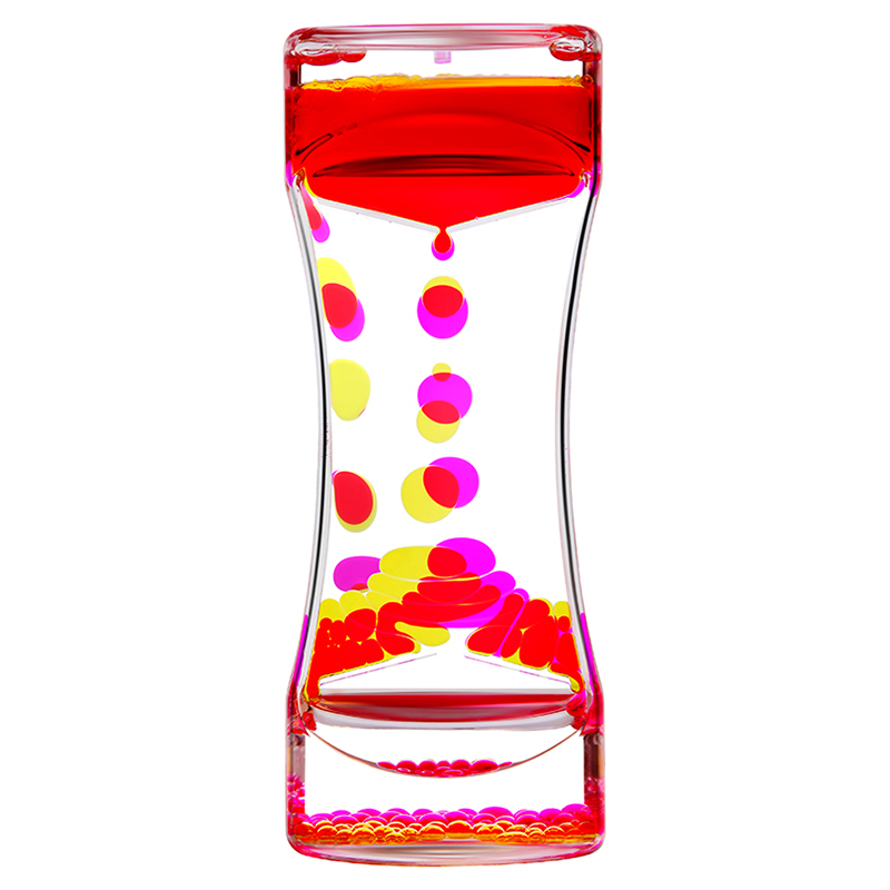 Two color liquid oil droplet hourglass timer, dynamic beauty waist decompression artifact. If you need mixed styles, please contact customer service