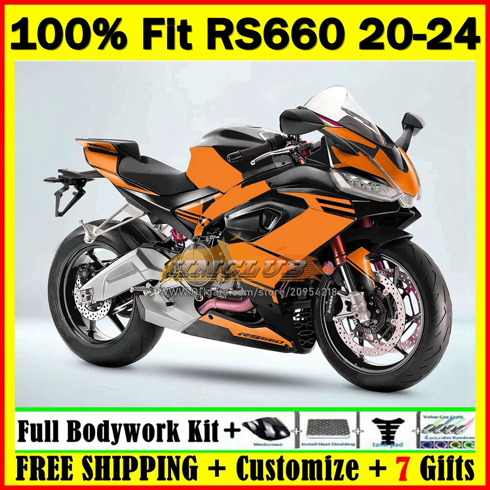 Injection Mold Full Body Kit For Aprilia RS660 RS 660 RS-660 CC Black Orange RR 20 21 22 23 24 Frame 11HC.35 660CC 2020 2021 2022 2023 2024 Free custo