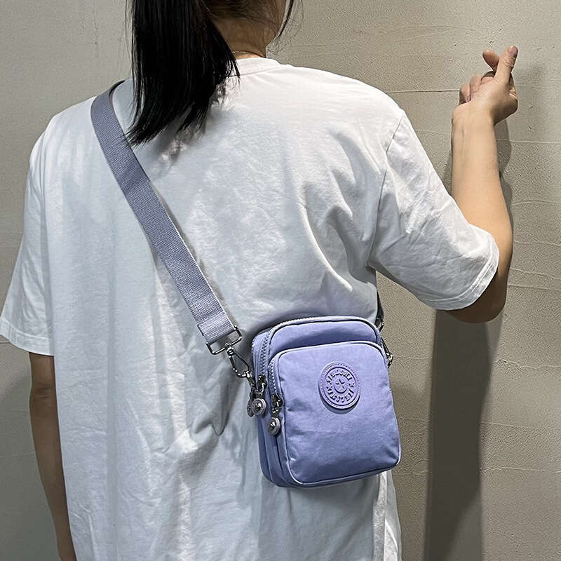 2024 New Three-Layer Phone Bag for Women, Crossbody Mini Bag, Versatile Summer Oxford Canvas Walking Coin Purse