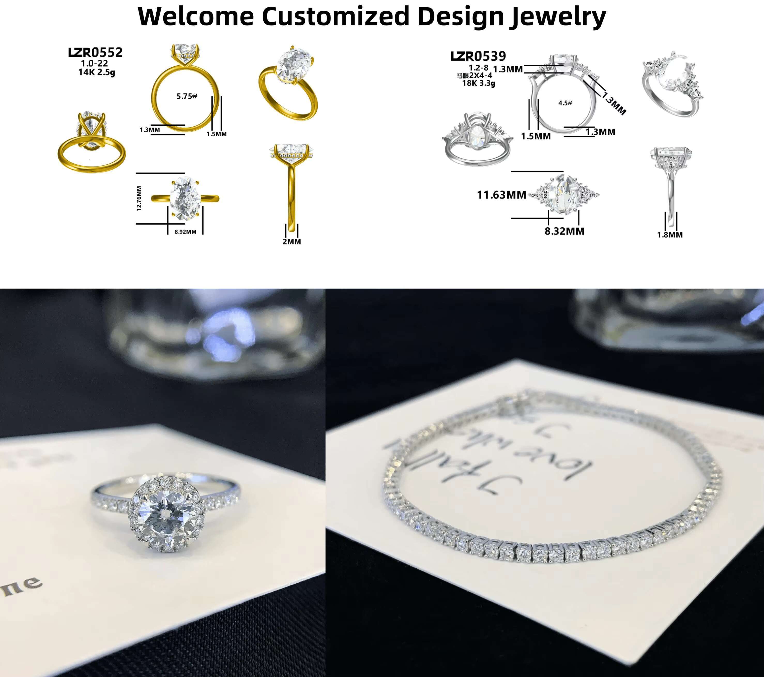 Double Jewelry Oval 4.36ct E Color VS1 Lab Diamond in Stock 1ct 2ct 3ct with Igi Certificate CVD Certified Diamond Wholesale
