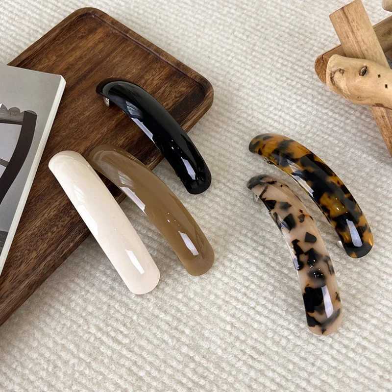 Retro Leopard Hairpins Spring Clip Colorful Acetate Hair Clips for Women Elegant Exquisite Barrettes Fashion Hair Accessories Z250707