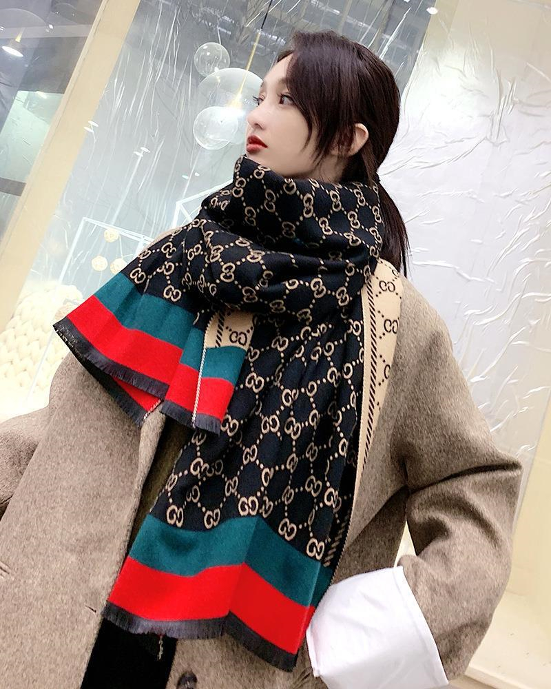 Designer Free shipping Popular scarf winter cashmere blend large shawl warm letter cashmere scarf cold and comfortable neck