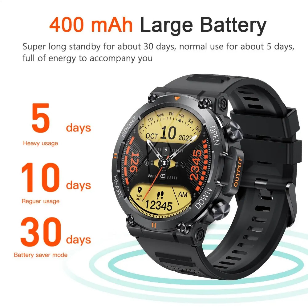 139 Inch HD Bluetooth Call Smart Watch Men Sports Fitness Tracker Heart Monitor 400mAh Smartwatch For Android IOS MD56 250707