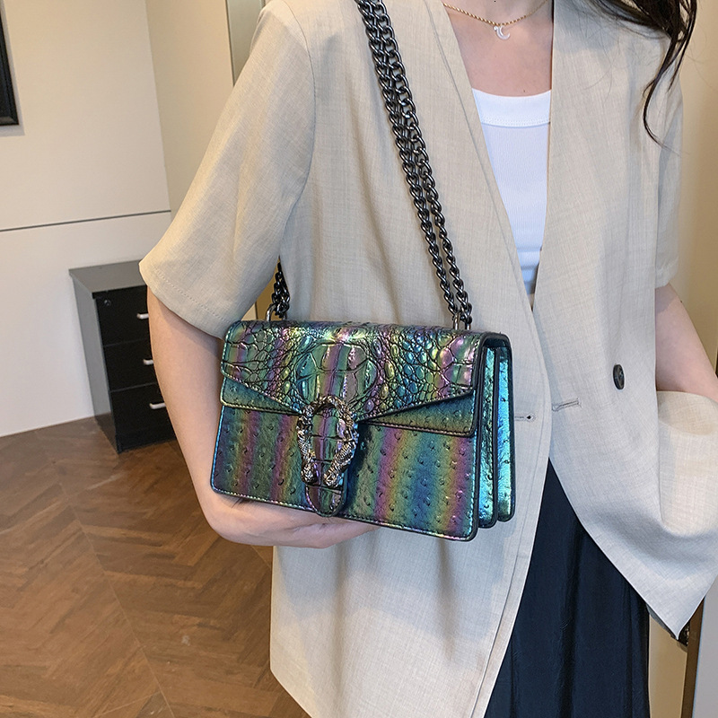 Designer High-End Crocodile Pattern for Women 2025 New Dionysian Fashion Chain Shoulder Versatile Crossbody Light Luxury Women's Bag