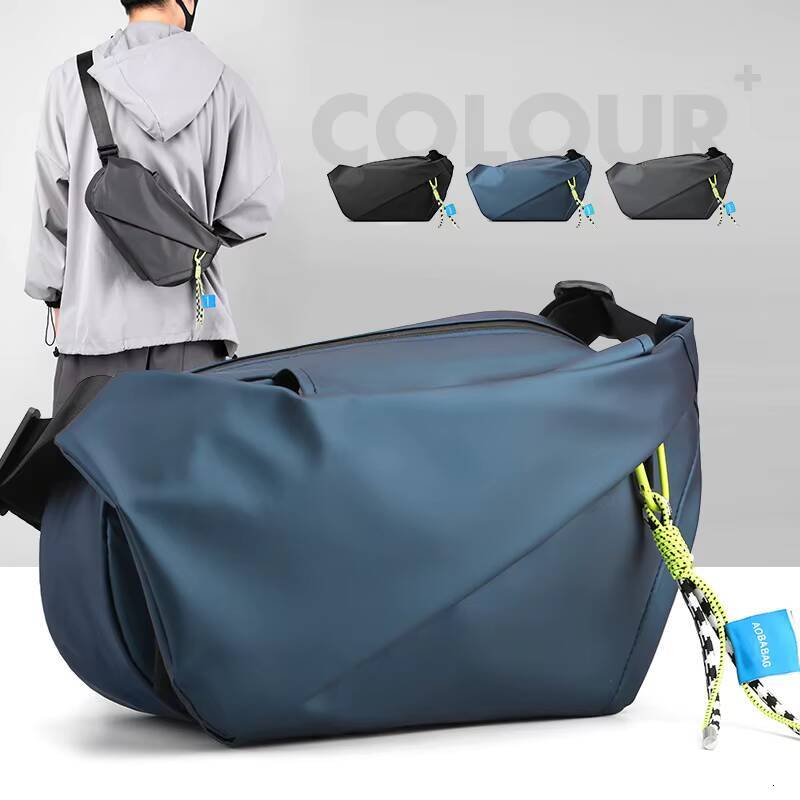 Men Shoulder Chest Nylon Waterproof Outdoor Sport Running Cycling Belt Large Capacity Travel Phone Pouch Messenger Bag ddmynov