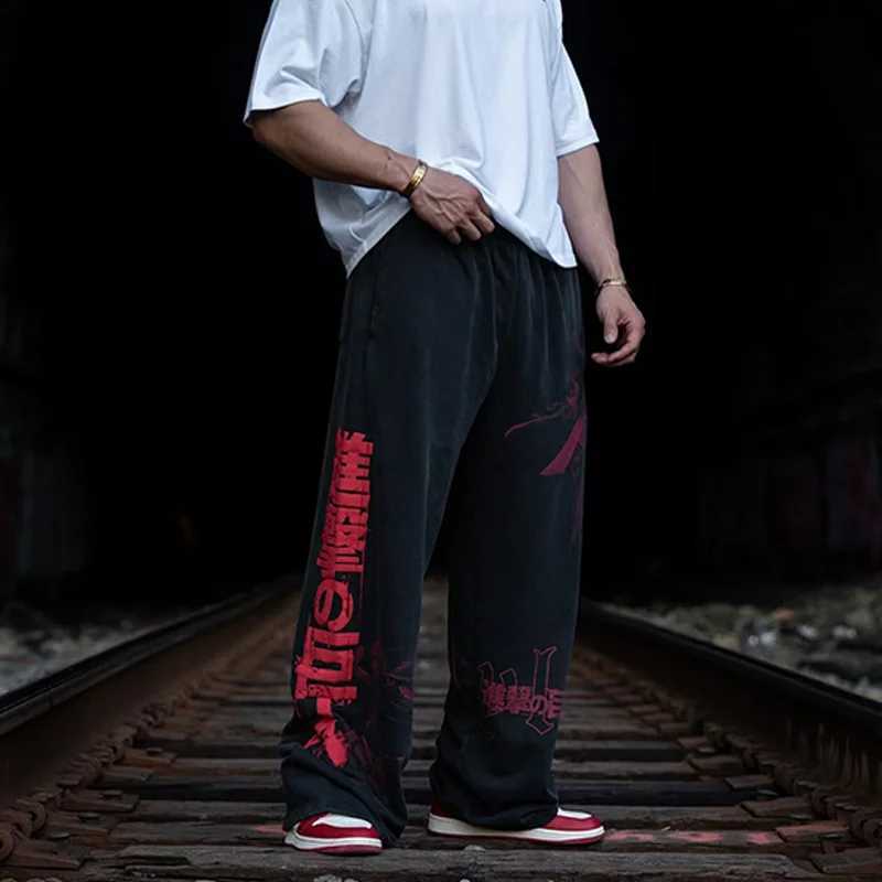 2K Fashion Anime Print Casual Comfortable Straight Leg Trousers Unisex Sweatpants z250705HI9P
