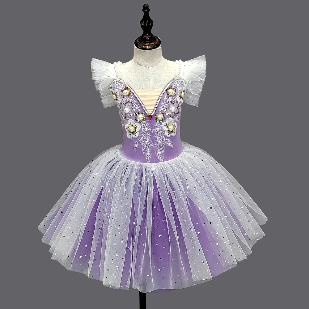 Girls' ballet dresses dance dresses children's sequin ballet dresses campus dance programs stage group performances ballet dancers' cos