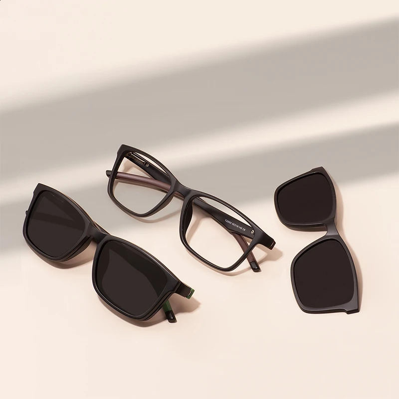 Men and Women Big Size Sunglasses Rectangular Full Rim Glasses Frames With Clip On Spring Hinge for Prescription Lenses 250707