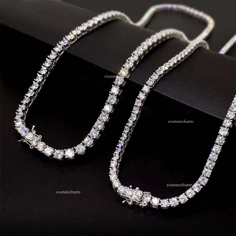 4mm Silicon Stone Tennis Chain S Made in China New Science Hiphop Wedding
