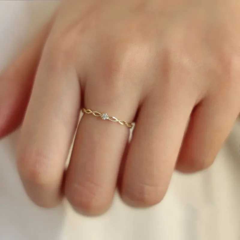 100% Real 925 Sterling Silver Geometric Cross Line Zircon Opening Adjustable Rings for Women Fine Jewelry Minimalist Accessories XJ250707