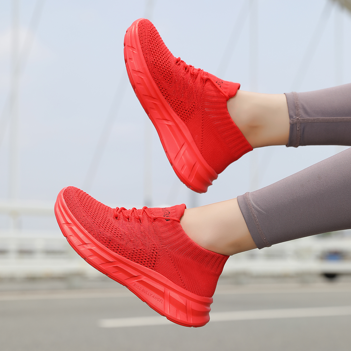 New Season Square Dance Shoes, Comfortable and Breathable Mesh Dancing Shoes for Outdoor Fitness and Shuffle Dance
