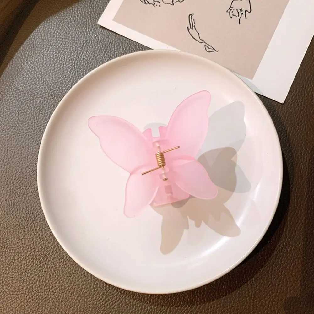 Mini Butterfly Hairpin Barrettes Colorful Hair Claw Women Girls Hair Claw Clips Crab Hairpins Headband Hair Styling Accessories Y250707