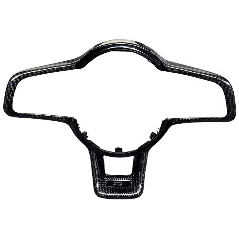 VW Golf 7 Mk7 GTI New/Red/GTI Carbon Fibre Steering Wheel Accessory Set