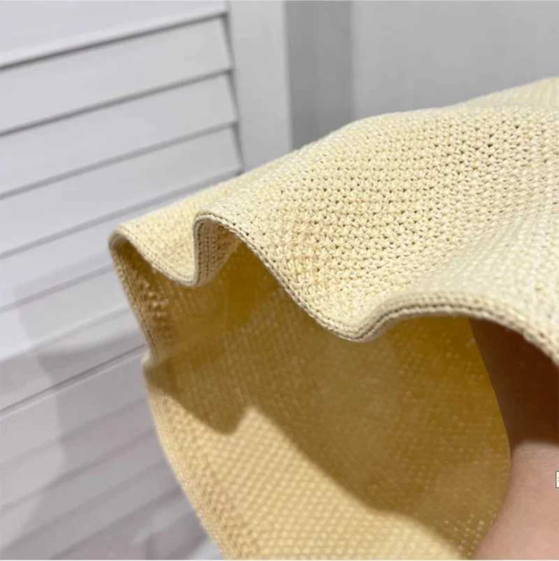 Summer Linen Bucket Hat Women With String Sun Hat Grass Women Korean Version Outdoor Beach Gig Eve Riding Panama Fisherman Hat Y250707