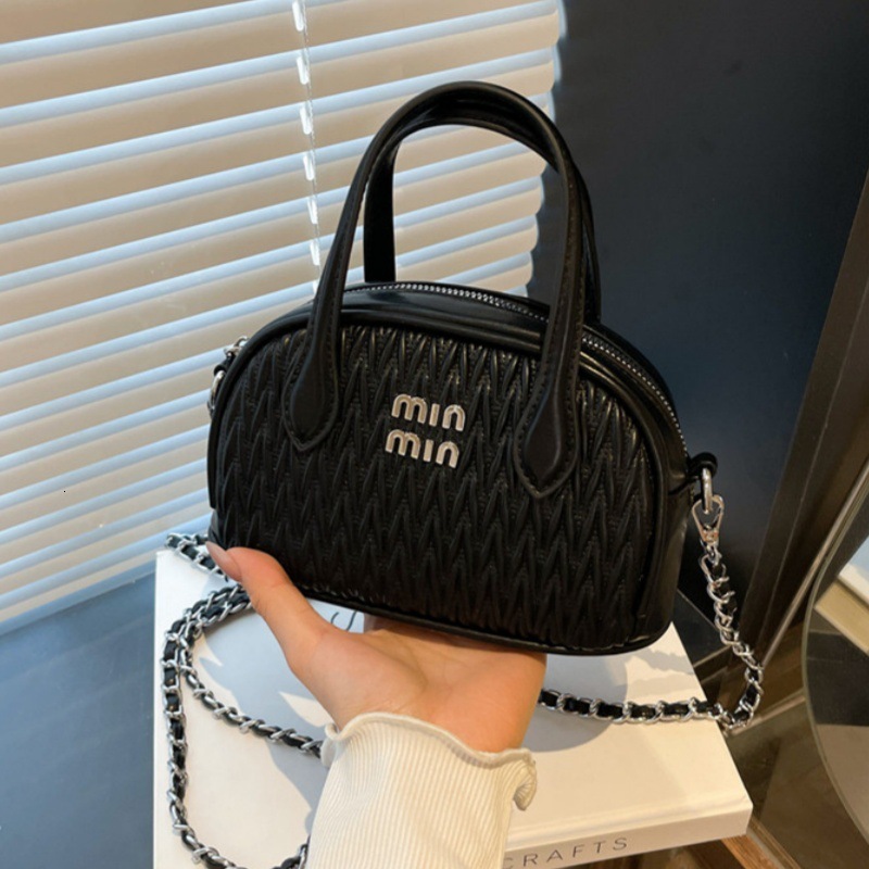 Designer High-End Feel for Women 2025 New Korean Niche Pleated Fashion Versatile Small Square Shoulder Crossbody Light Luxury Women's Bag
