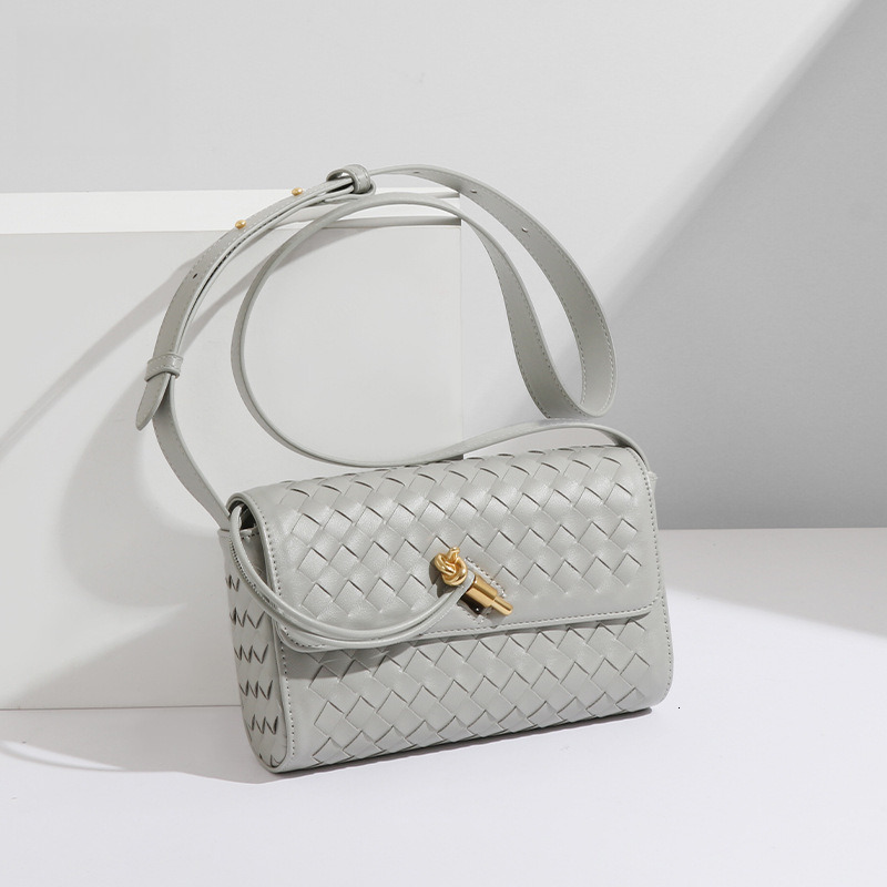 Designer Bags for Women Square Woven Bag Fashion Pu Leather One-shoulder Crossbody Handbag