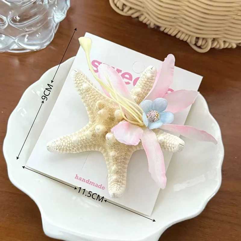 1pc Marine Series Hairpin Immortal Flower Starfish Shell Berry Headdress Starfish Grab Clip Seaside Hair Accessories Y250707