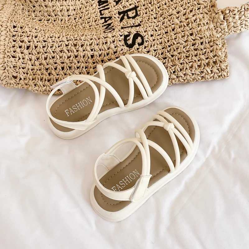 2025 Girls Chic Sandals Summer Brand New Children Beach Shoes Princess Sweet Gladiator Sandals Open Toes Elegant Temperament R250707