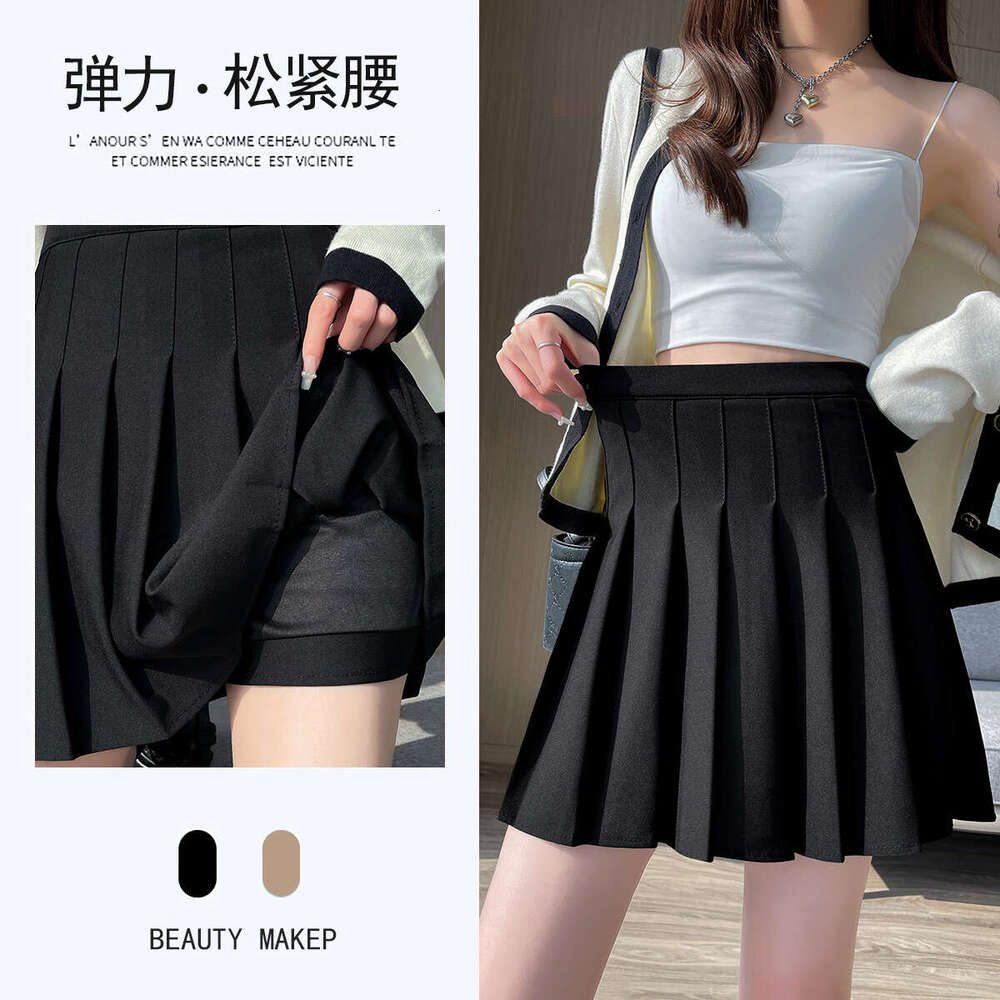 Pleated Short Autumn Winter New High Waist Slimming JK Plaid Anti-Exposure A-Line College Half Skirt Wholesale B5