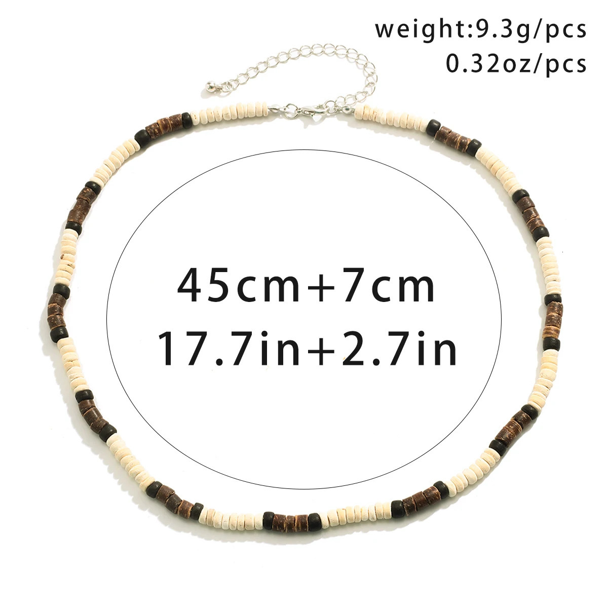 Fashion Men Summer Beach Wooden Bead Surfer Necklace Simple Geometric Tribal Ethnic Handmade Chain Steampunk Male Jewelry Gift 250704