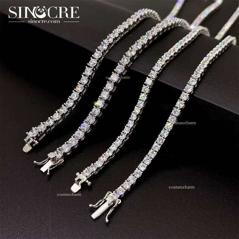 4mm Silicon Stone Tennis Chain S Made in China New Science Hiphop Wedding