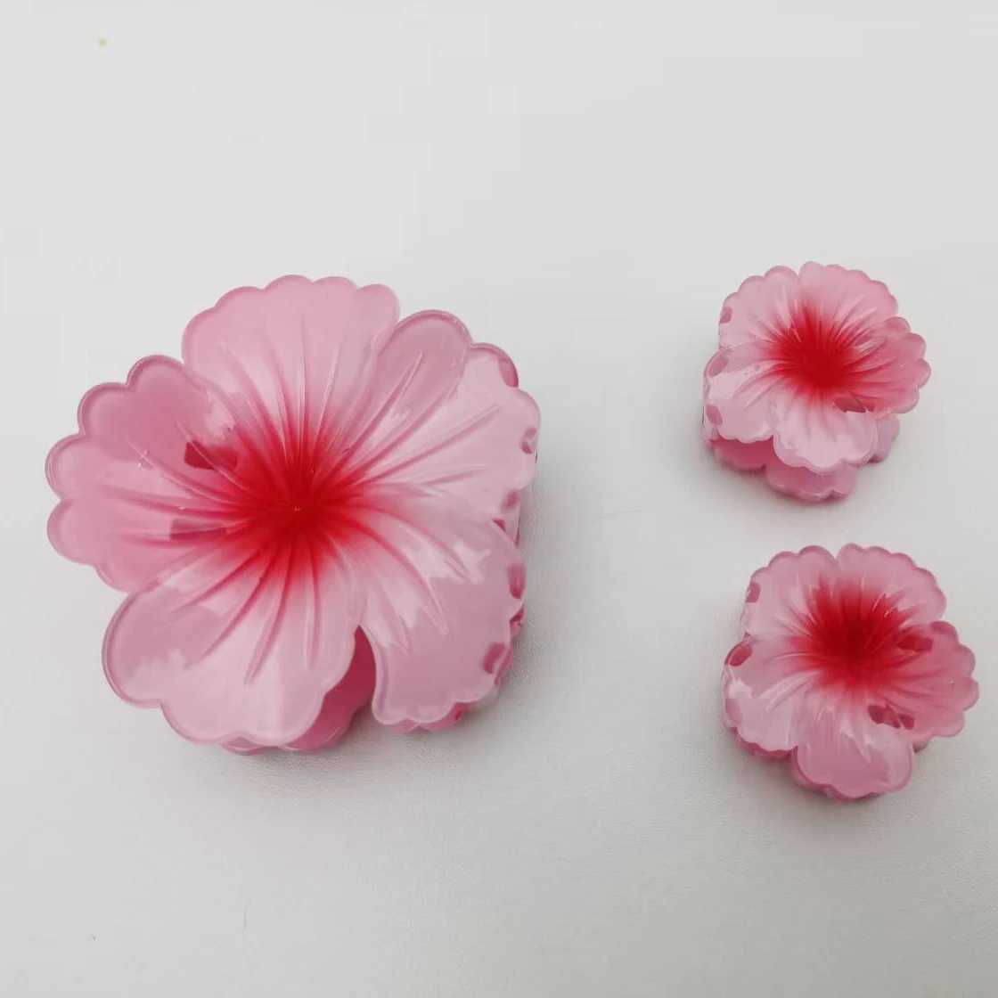 3pcs/set Floral Hair Claw Clips Set for Women Spring Beach Kawaii Hair Accessories Bauhinia Flower Clips Cute Summer Essentials Y250707