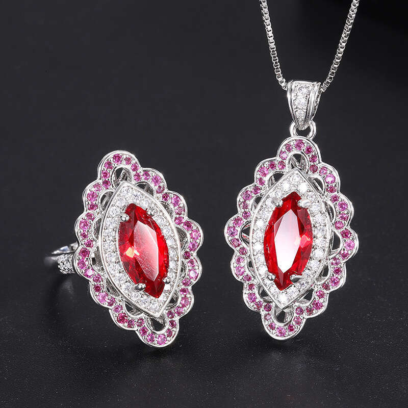 2022 New Trendy Red Pendant Necklace For Women Jewelry 655