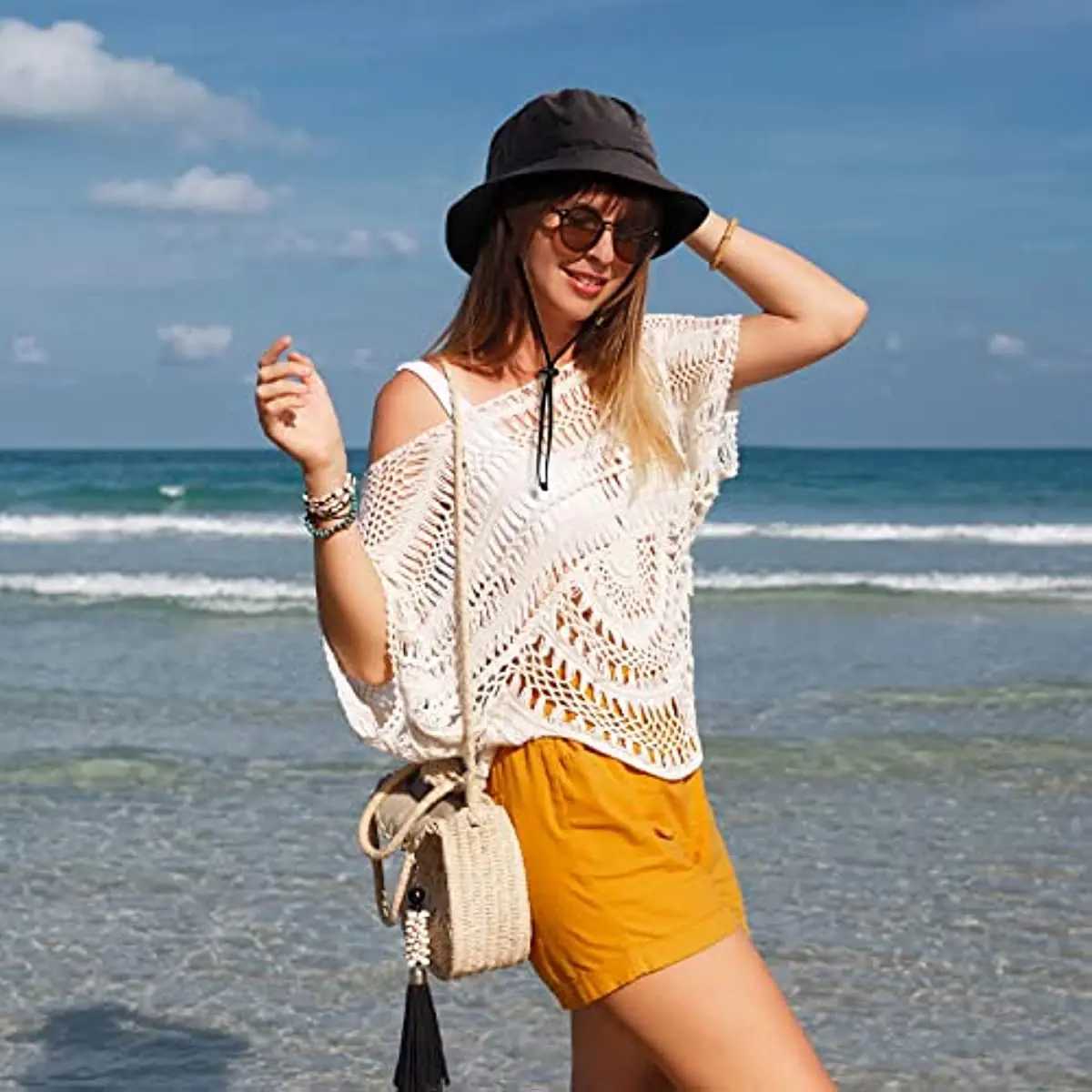 Waterproof Bucket Hat for Women Men Rain Hat UPF 50+ Wide Brim Boonie Sun Hat Foldable Summer Floppy Beach Fishing Safari Hat Y250707