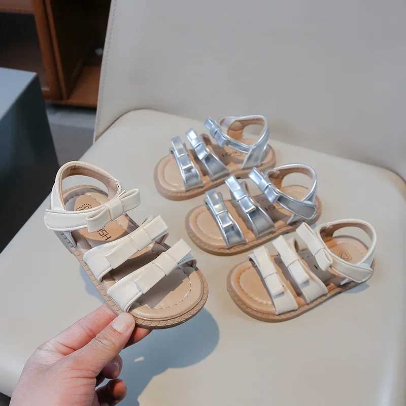2025 Summer New Princess Sandals Little Girl Sandal Bowtie Chic Sweet Kids Fashion Open-toe Versatile Children Flat Sandals R250707