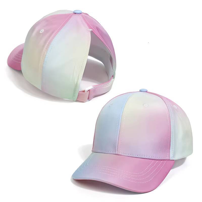 Hot High Kids Baseball Cap For Girls Boys Travel Sun Hat Adjustable Children Peaked Hollow Back Ponytail Caps ddmythur