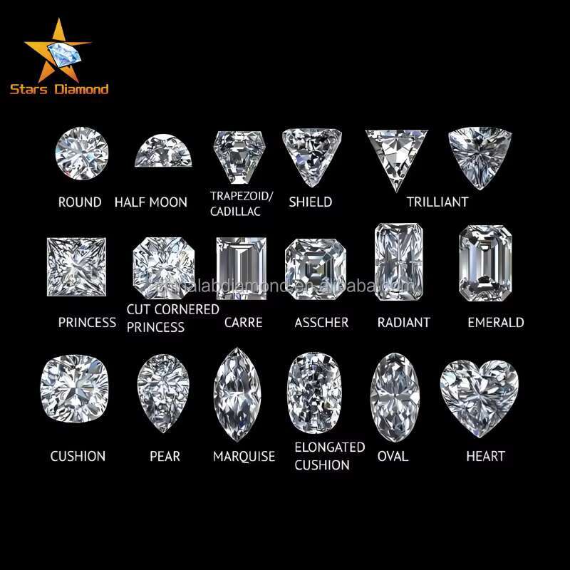 Starsdiamond Synthetic Lab Diamond Igi Gia 0.5- 3 Carat D E Color VS VVS Hpht Cvd Loose Diamond Lab Grown Diamond