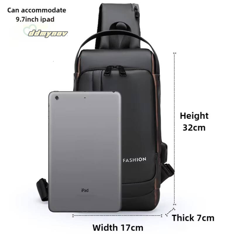 Men Anti Theft Chest Bag Shoulder USB Charging Crossbody Package School Short Trip Messengers Bags Mens Oxford Sling Pack ddmynov