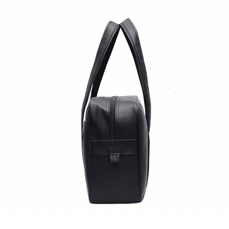 Student JK Handbag Waterproof PU Leather Single Shoulder Uniform Bag for Men And Women Official Document Commuter Backpack ddmynov
