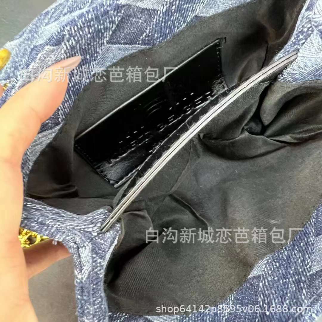 Designer 2025 Denim Woven Small Square Eagle Head High-End Shoulder Chain Luxury Women's Bag