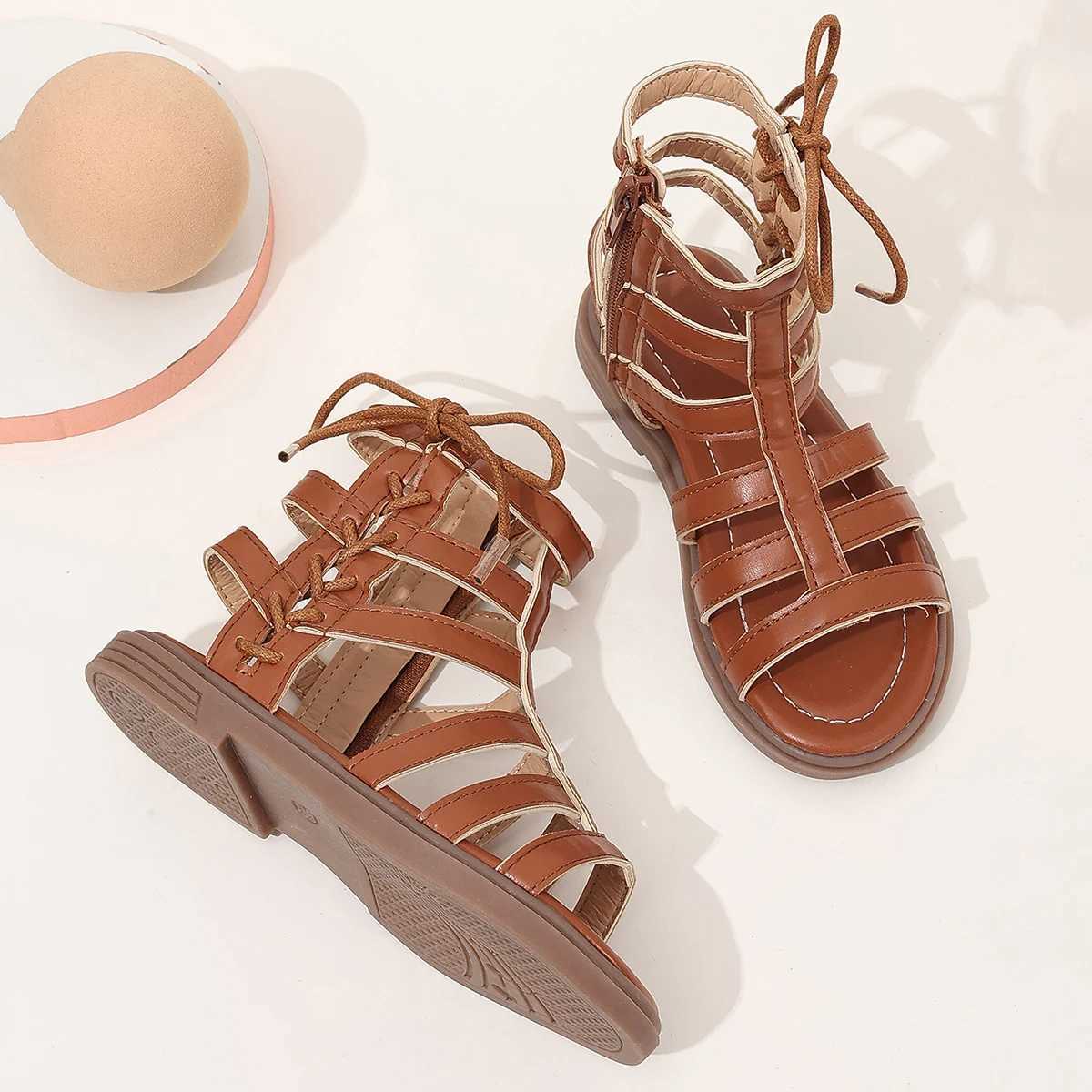 Girls sandals new summer medium and large children princess shoes soft sole shoes z250708EBI3