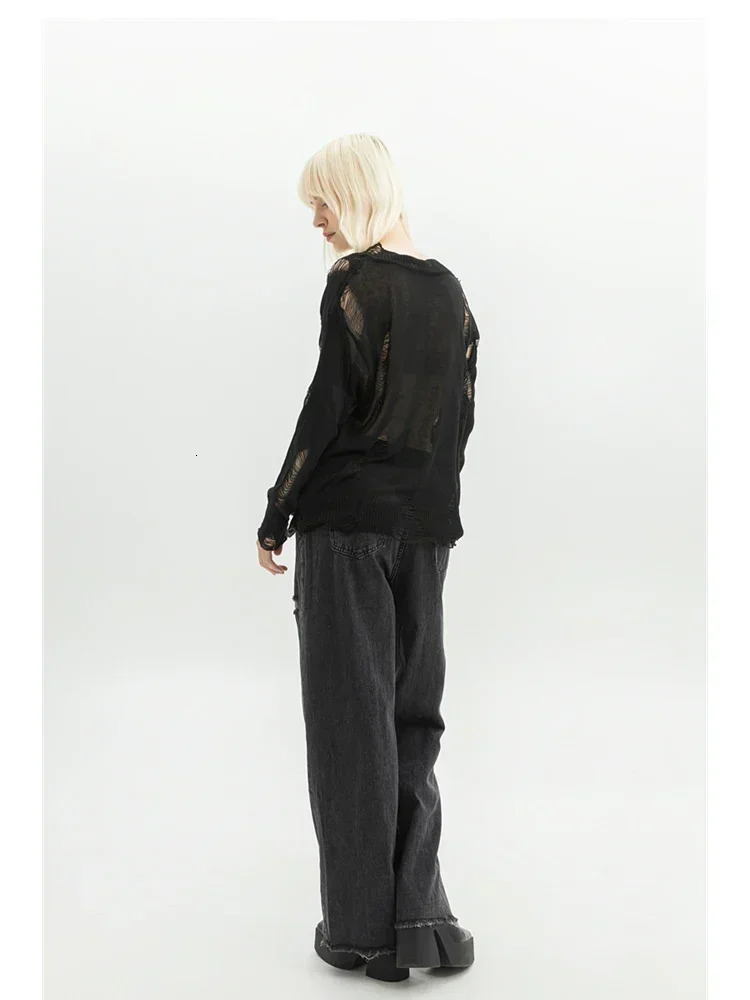 Women Clothing Black Gothic Jeans Pink Cross Y2k Oversize Loose Aesthetic Denim Trousers Harajuku Korean 2000s Jean Trashy Pants 250707