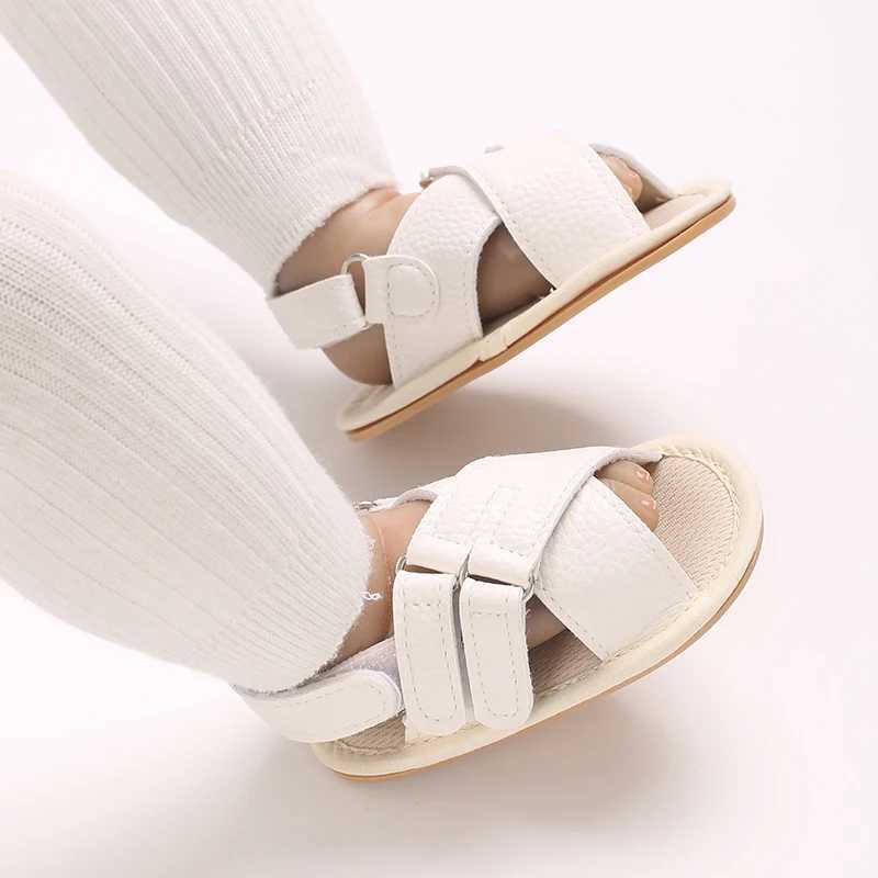 HAIZHIW Rubber Soft Sole Non-Slip Solid Color Toddler First Walker Baby Crib Newborn Baby Summer Sandals Infant Boy Girl Shoes R250707