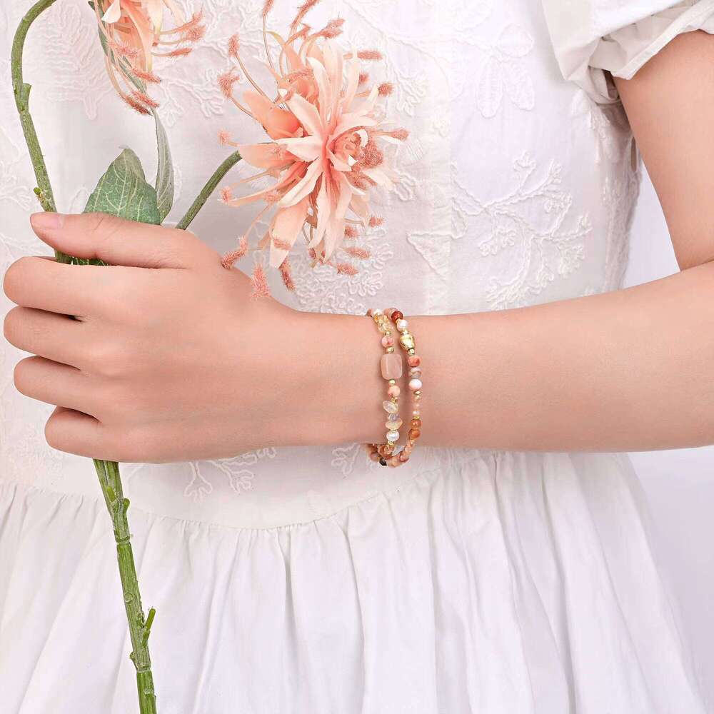 Luxurious Simple Imperial Beaded Chain Natural Stone Phone Lanyard Accessories
