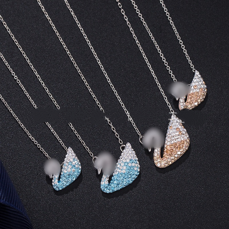 Bracelet designer necklace luxury jewelry women's necklace swan inlaid zircon light luxury niche European and American ins shl