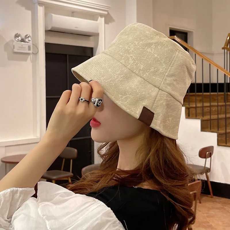 Bucket Hat Women Spring Summer Sunshade Fashion Design Sun Hat Vintage Y250707