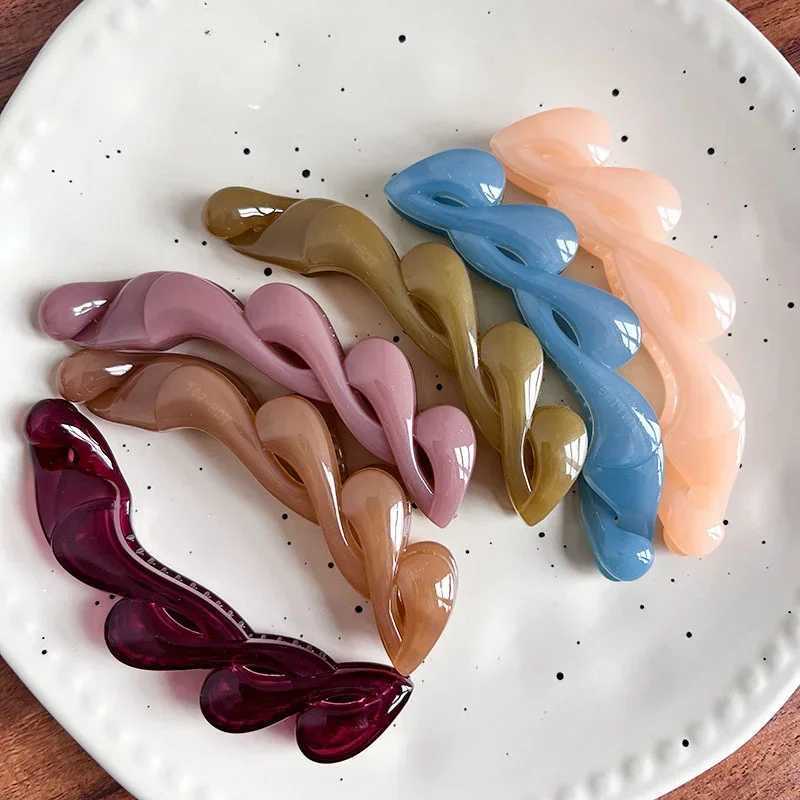 Korean Simple Banana Clip High Ponytail Claw Clip Ponytail Holder Women Girls Hair Accessories Braiding Tools Y250707